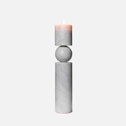 FULCRUM CANDLESTICK LARGE MARBLE | The Room Living