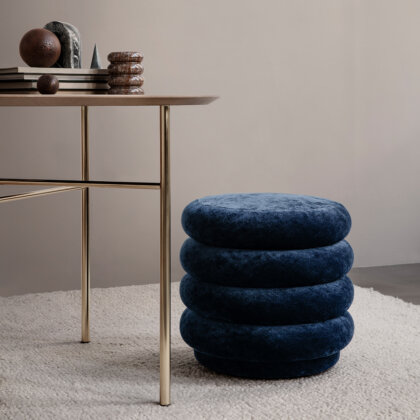 POUF ROUND FADED VELVET SMALL | The Room Living