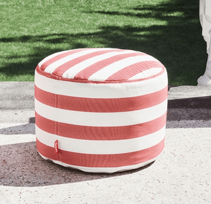 Puf stripe red | The Room Living